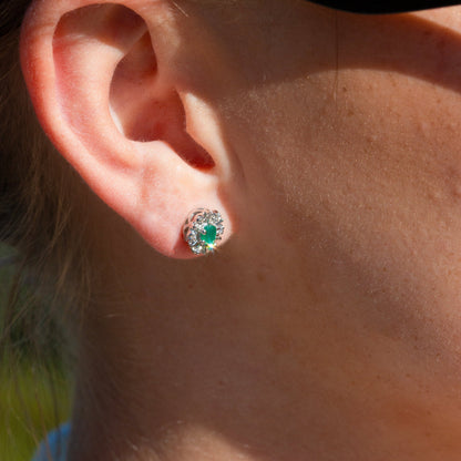 Diana Diamant øredobber med smaragd 0,06ct twsi