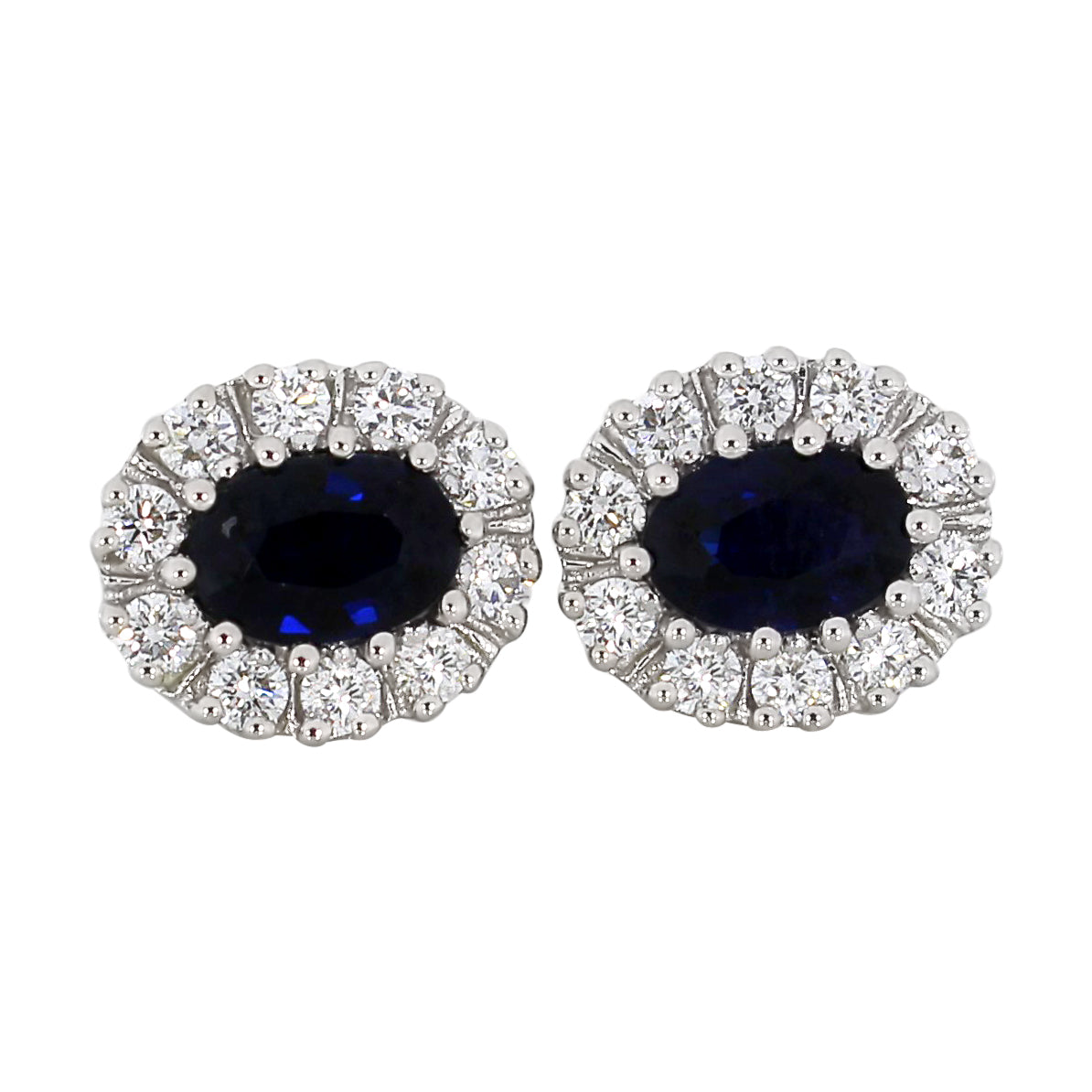 Diana Diamantørepynt i 14kt Hvitt Gull (585), 1.30ct Safir og 0.50ct TW/SI Diamanter