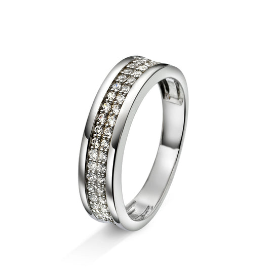 Amore giftering ring i gult/hvitt gull med 2 rekker med 0.35ct tw/si diamanter
