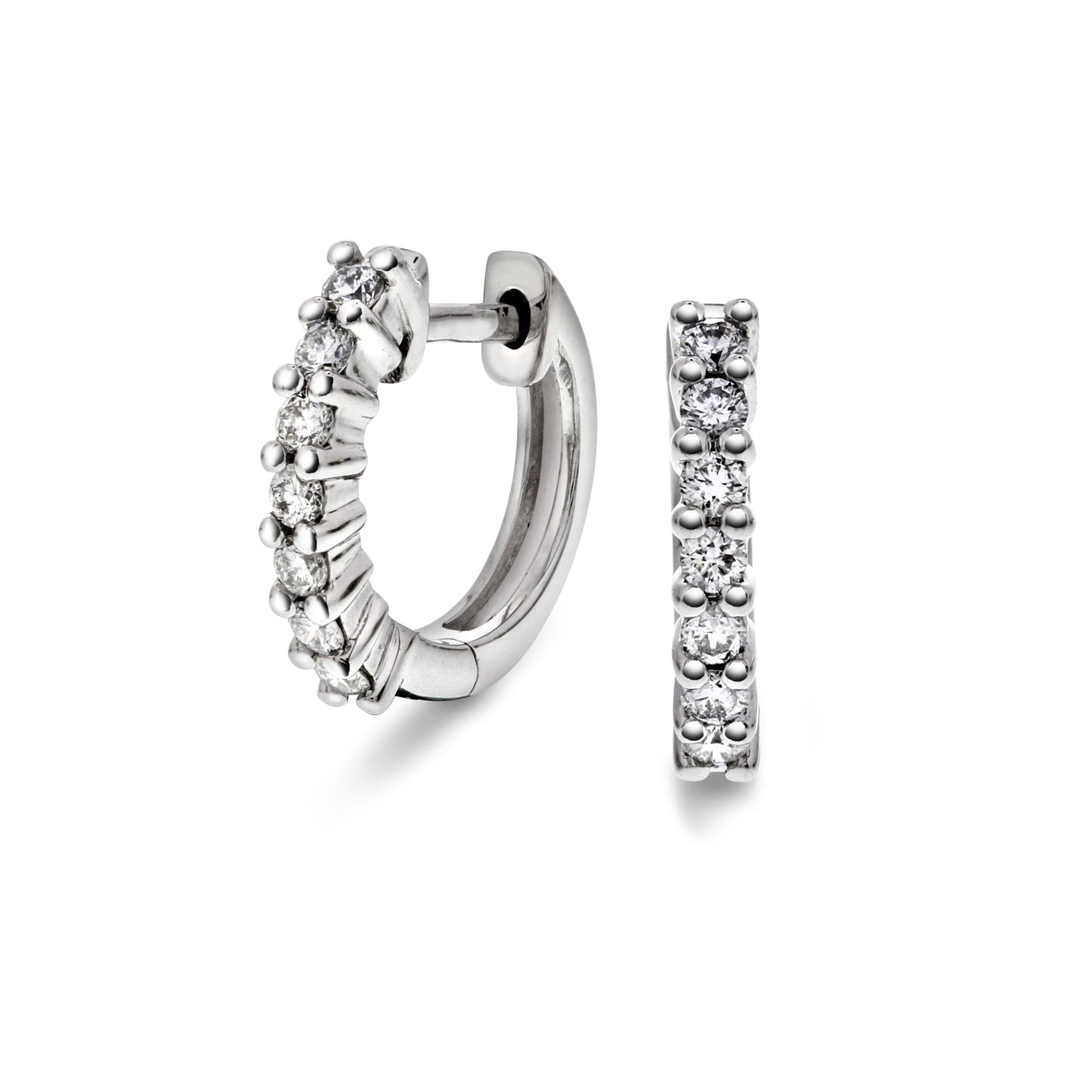 Diamant øredobber 14kt hvitt gull 0.35ct TW Si - Diamanthuset