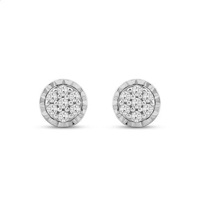 Diamantørepynt i Gult/Hvitt Gull (585) Med 0.10ct TW/SI Diamanter