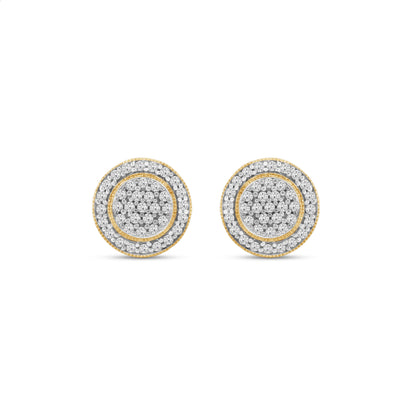 Diamantørepynt i Hvitt/Gult Gull (585) Med 0.20ct TW/SI Diamanter