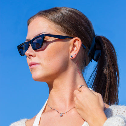 Diana Diamant øredobber med safir 0,06ct TW/SI
