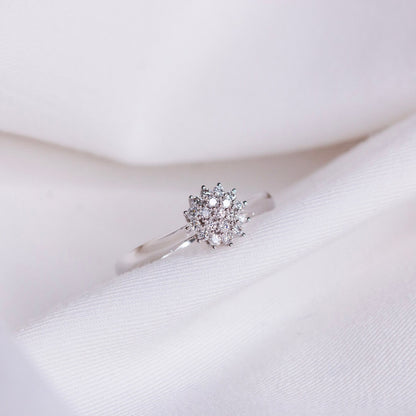 Diamantring i Gult/Hvitt Gull (585) med 0.17ct TW/SI Diamanter