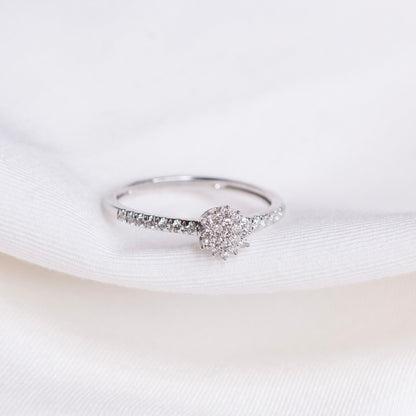 Diamantring i Gult/Hvitt Gull (585) med 0.22ct TW/SI Diamanter