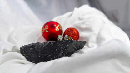 Diamantørepynt i rosett, gult/hvitt gull 0,30ct tw/si
