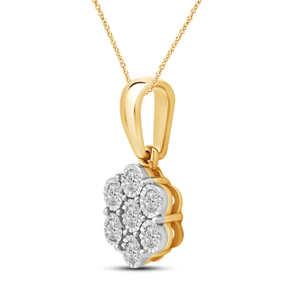 Halssmykke i Gult eller Hvitt Gull (585) med 0.10ct TW/SI Diamanter