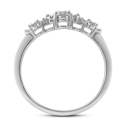 Diamantring i Gult/Hvitt Gull (585) med 0.15ct TW/SI Diamanter