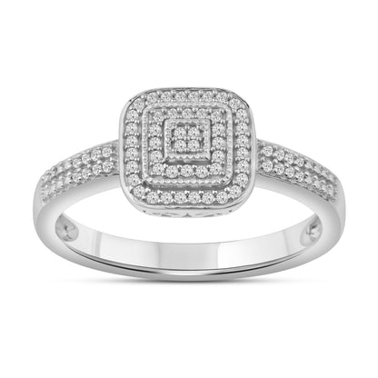 Diamantring i Gult/Hvitt Gull (585) med 0.18ct TW/SI Diamanter