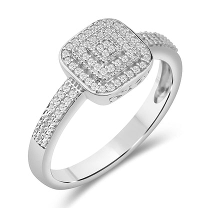 Diamantring i Gult/Hvitt Gull (585) med 0.18ct TW/SI Diamanter