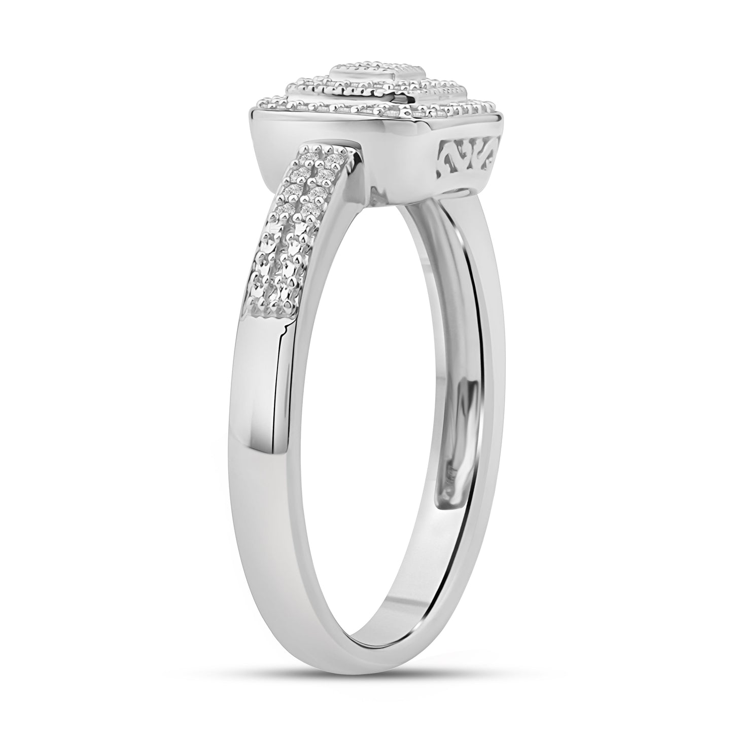 Diamantring i Gult/Hvitt Gull (585) med 0.18ct TW/SI Diamanter