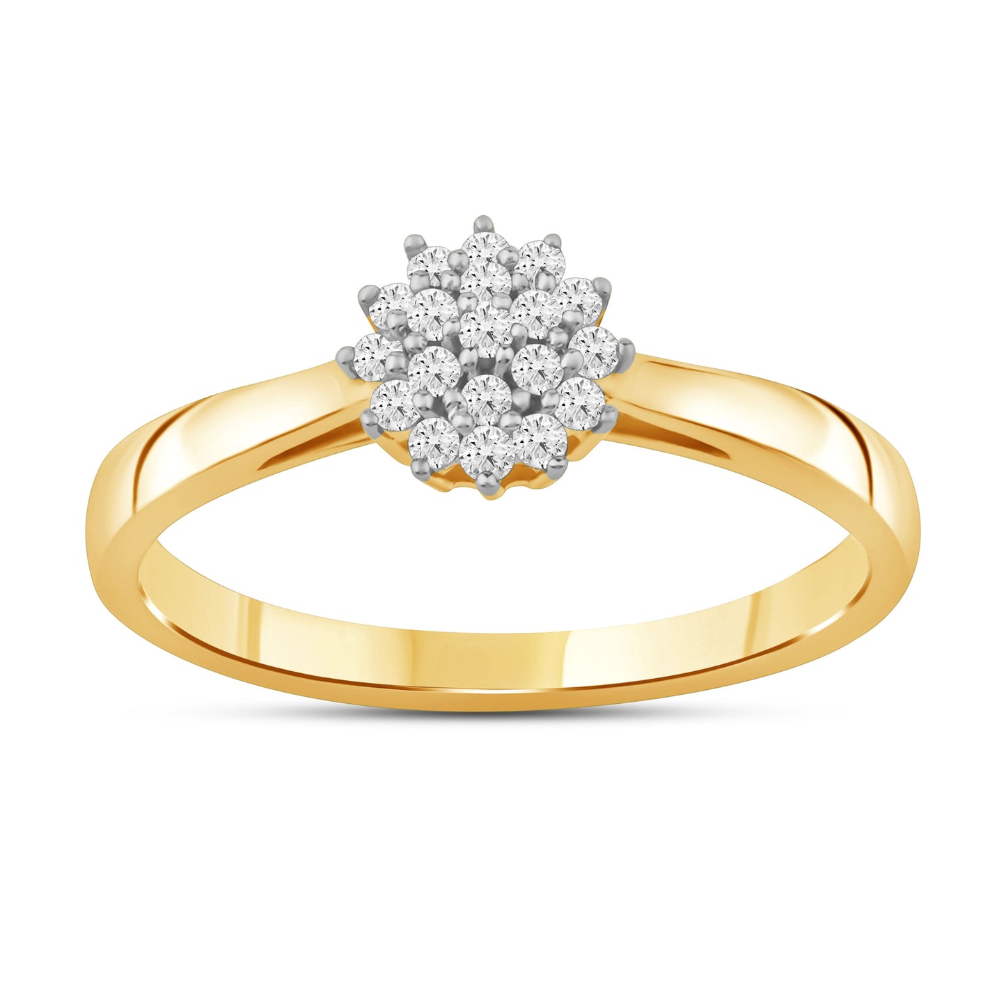 Diamantring i Gult eller Hvitt Gull (585) med 0.22ct TW/SI Diamanter