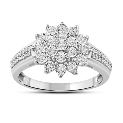 Diamantring i Gult eller Hvitt Gull (585) med 0.23ct TW/SI Diamanter