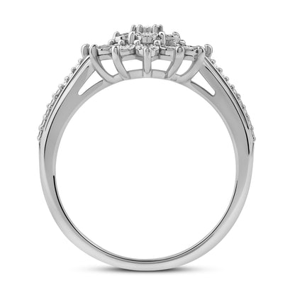 Diamantring i Gult eller Hvitt Gull (585) med 0.23ct TW/SI Diamanter