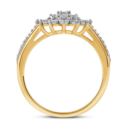 Diamantring i Gult eller Hvitt Gull (585) med 0.23ct TW/SI Diamanter