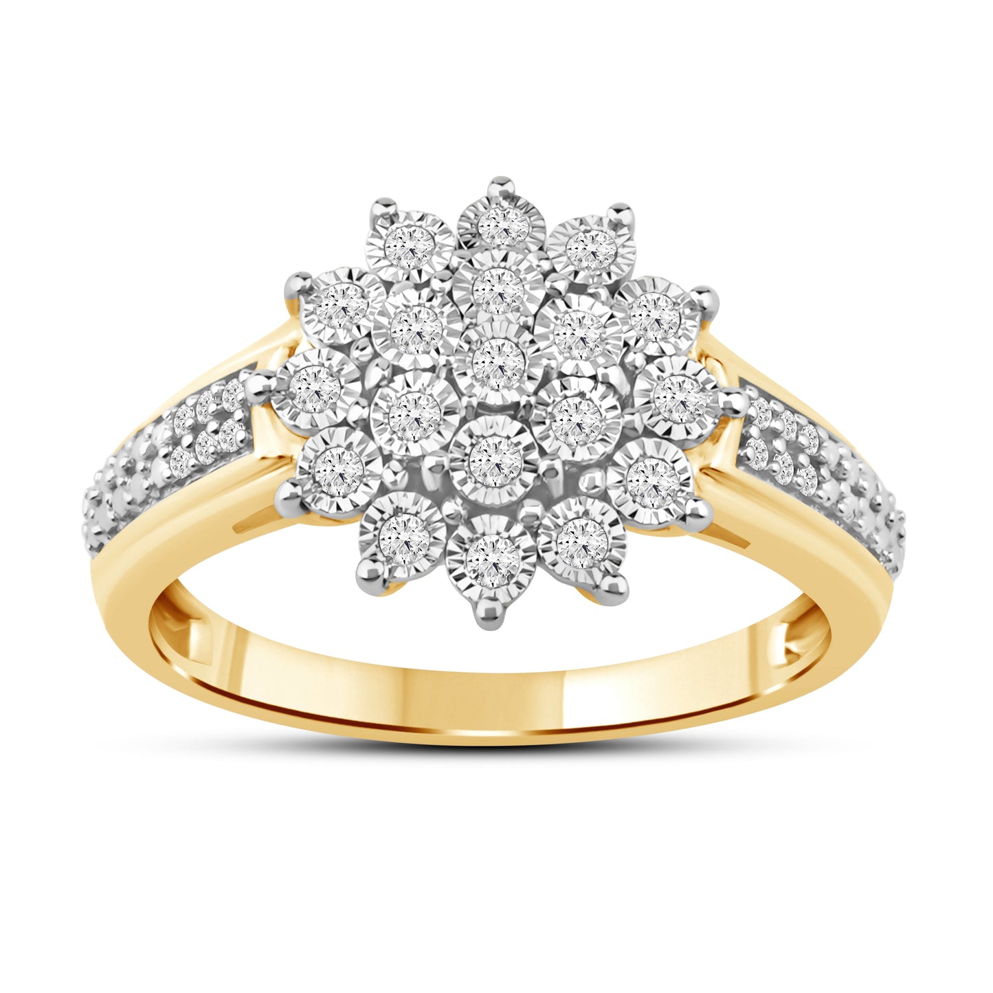 Diamantring i Gult eller Hvitt Gull (585) med 0.23ct TW/SI Diamanter