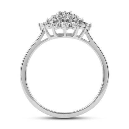 Diamantring i Gult eller Hvitt Gull (585) med 0.22ct TW/SI Diamanter