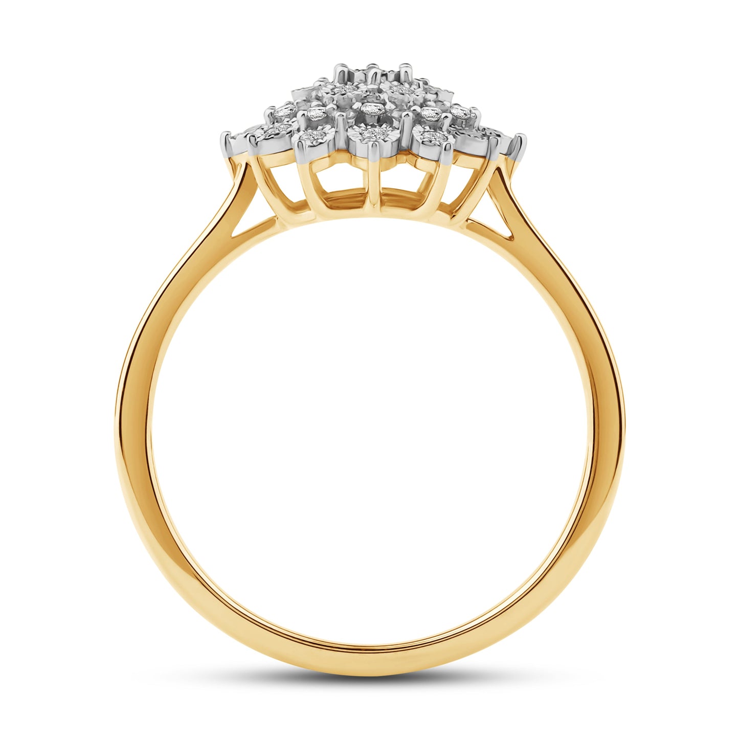 Diamantring i Gult eller Hvitt Gull (585) med 0.22ct TW/SI Diamanter