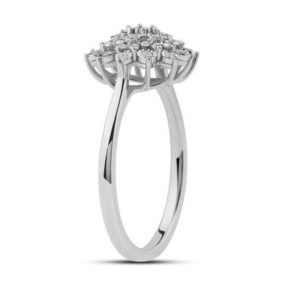 Diamantring i Gult eller Hvitt Gull (585) med 0.22ct TW/SI Diamanter