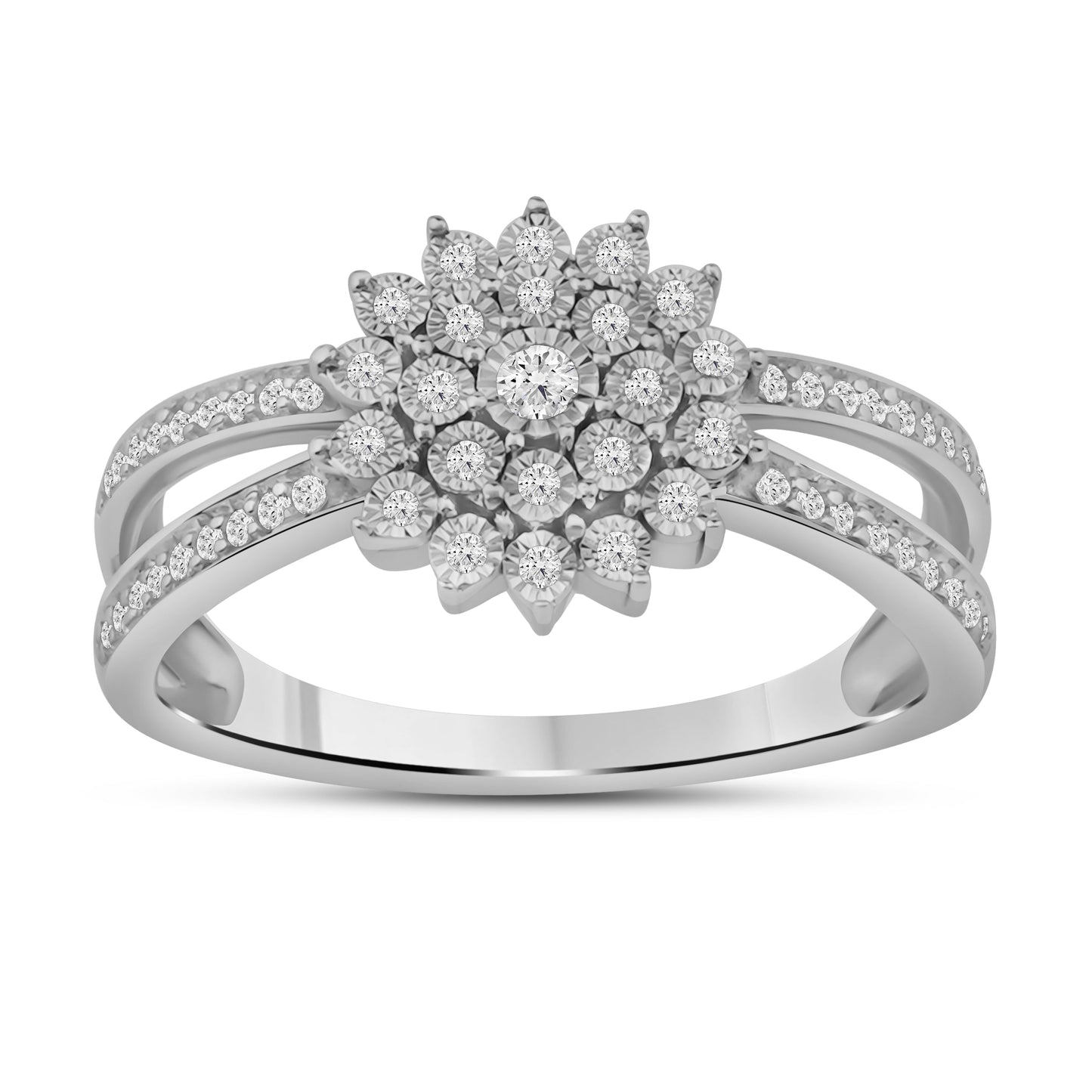 Diamantring i Gult eller Hvitt Gull (585) med 0.22ct TW/SI Diamanter
