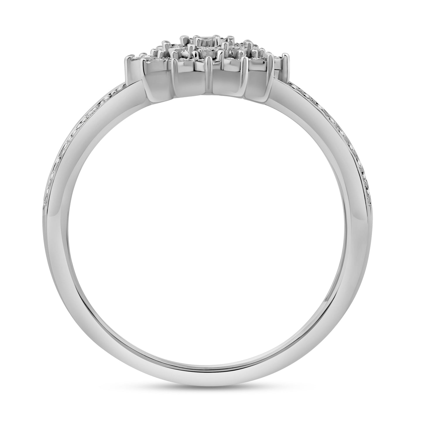 Diamantring i Gult eller Hvitt Gull (585) med 0.22ct TW/SI Diamanter