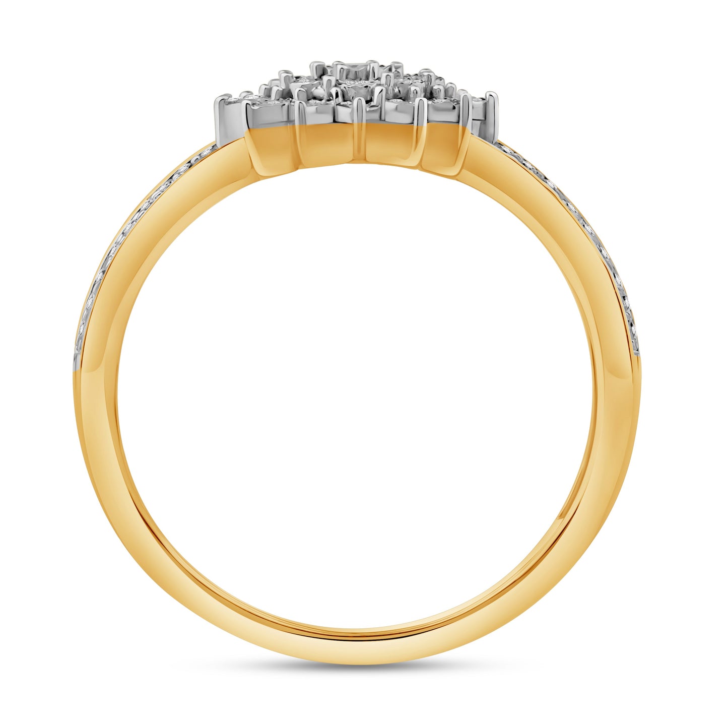 Diamantring i Gult eller Hvitt Gull (585) med 0.22ct TW/SI Diamanter