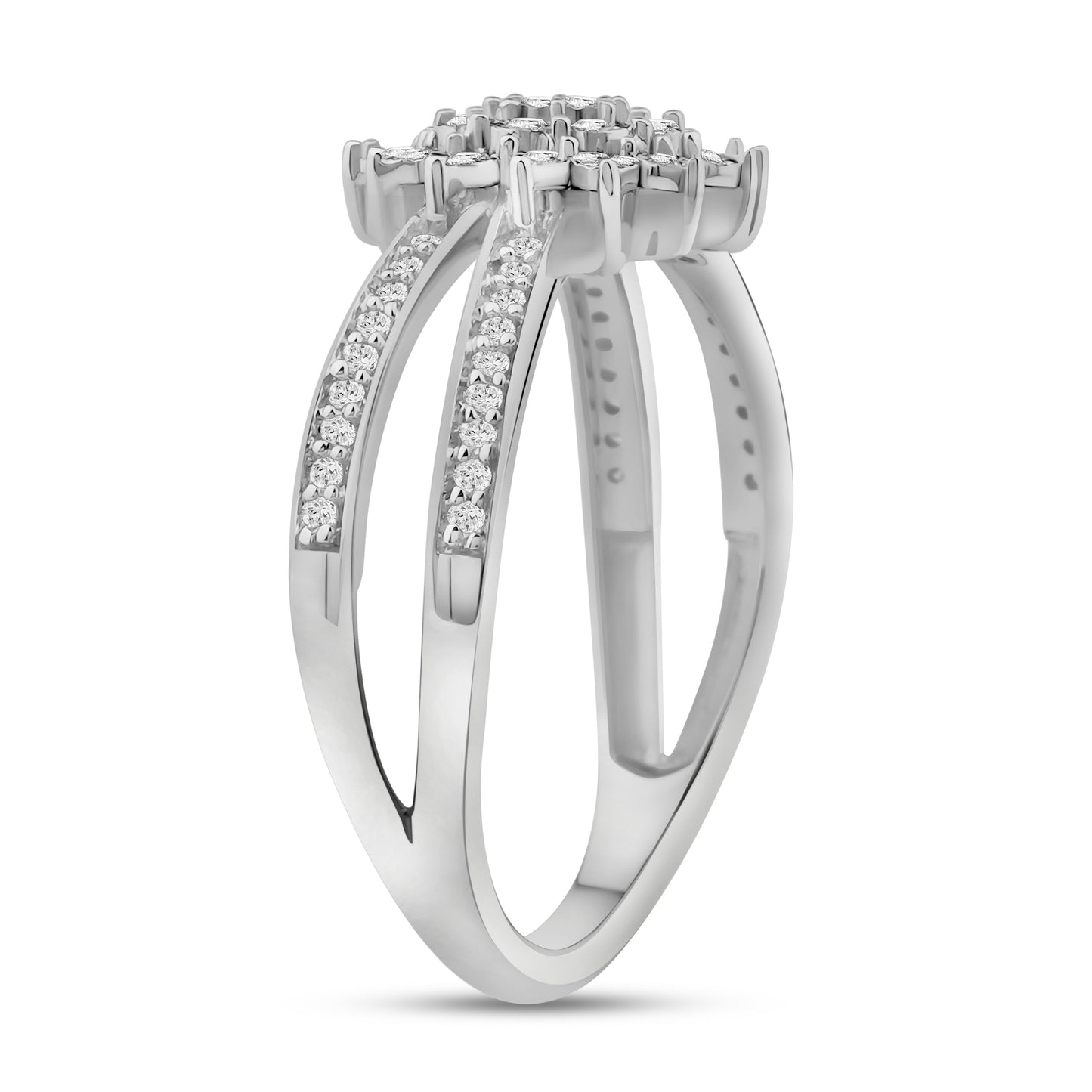 Diamantring i Gult eller Hvitt Gull (585) med 0.22ct TW/SI Diamanter