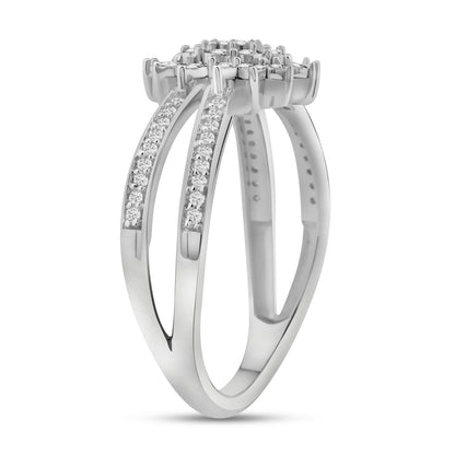 Diamantring i Gult eller Hvitt Gull (585) med 0.22ct TW/SI Diamanter