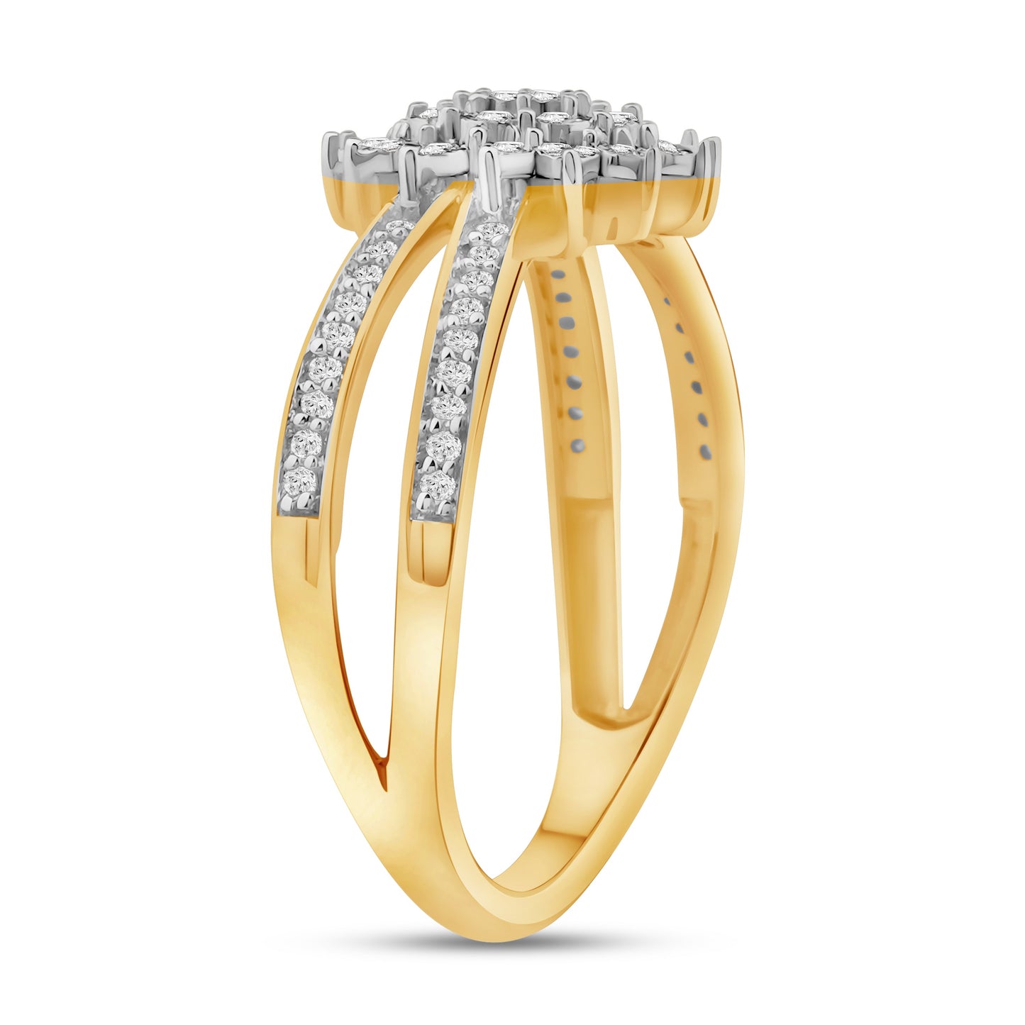 Diamantring i Gult eller Hvitt Gull (585) med 0.22ct TW/SI Diamanter