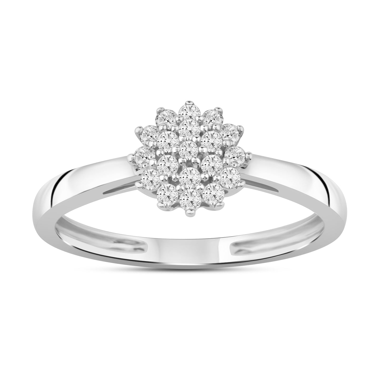 Diamantring i Gult/Hvitt Gull (585) med 0.17ct TW/SI Diamanter
