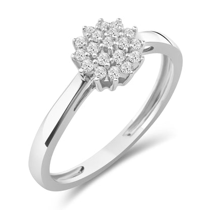 Diamantring i Gult/Hvitt Gull (585) med 0.17ct TW/SI Diamanter