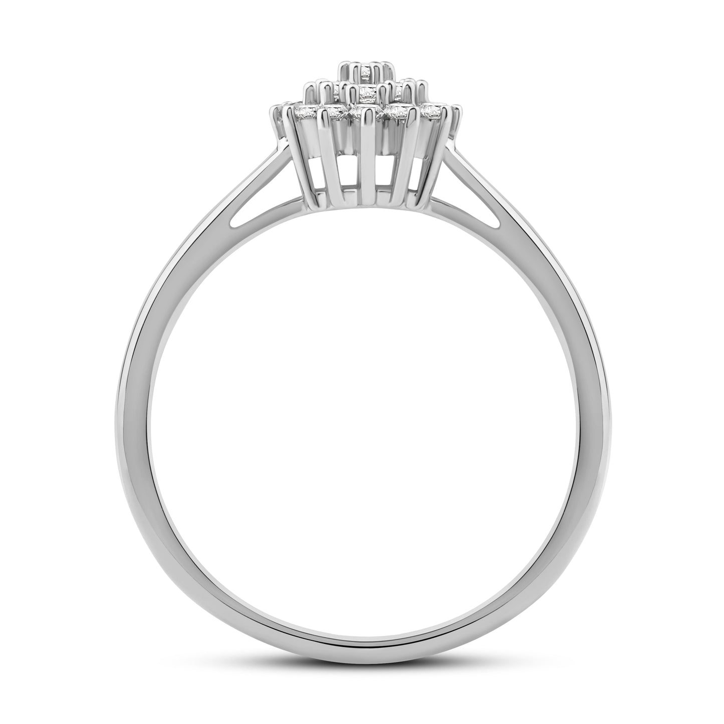 Diamantring i Gult/Hvitt Gull (585) med 0.17ct TW/SI Diamanter