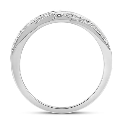 Diamantring i Gult eller Hvitt Gull (585) med 0.15ct TW/SI Diamanter