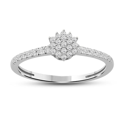 Diamantring i Gult/Hvitt Gull (585) med 0.22ct TW/SI Diamanter