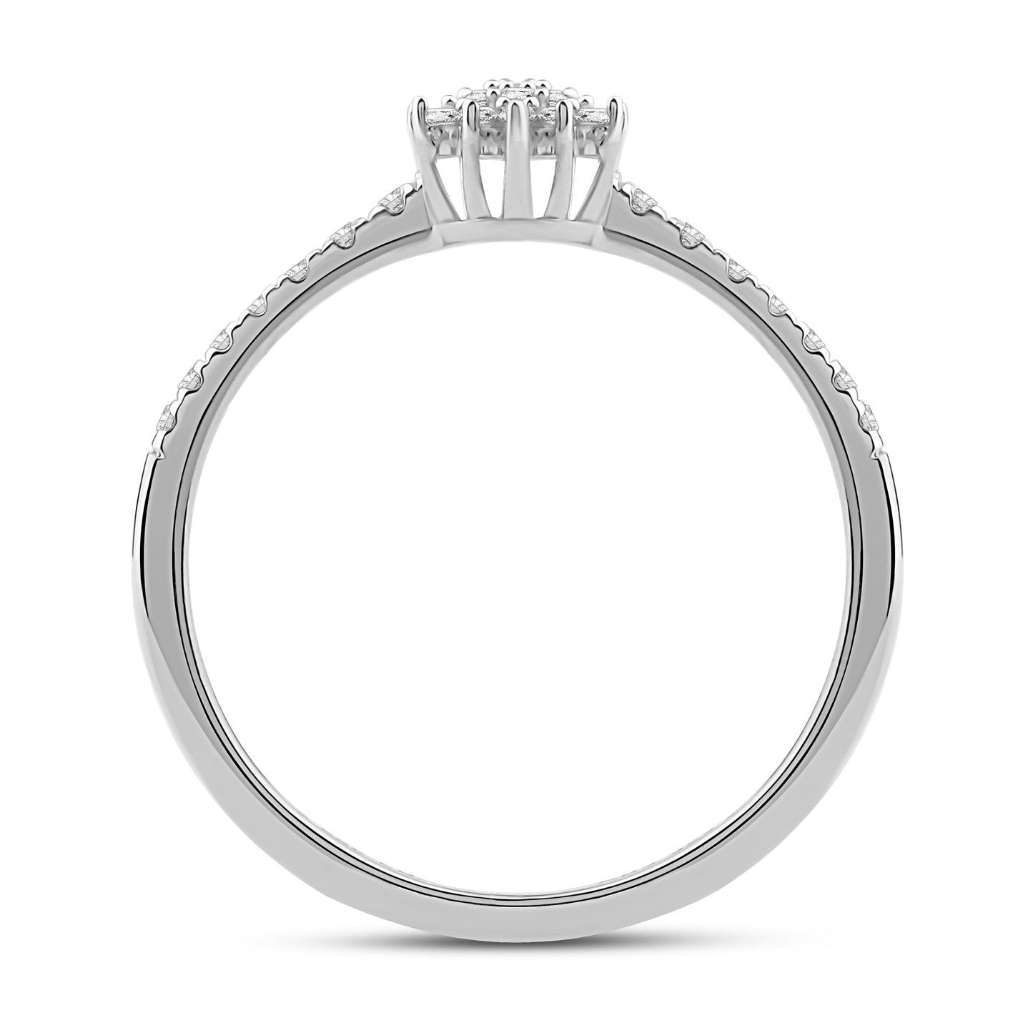 Diamantring i Gult/Hvitt Gull (585) med 0.22ct TW/SI Diamanter