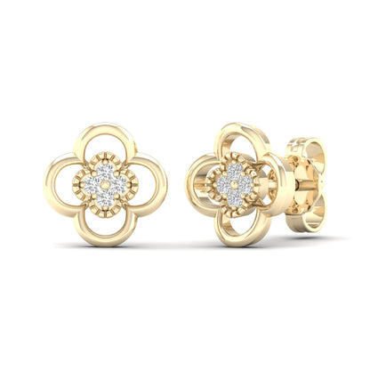 Diamanørepynt i Gult/Hvitt Gull, 0.06ct TWSi