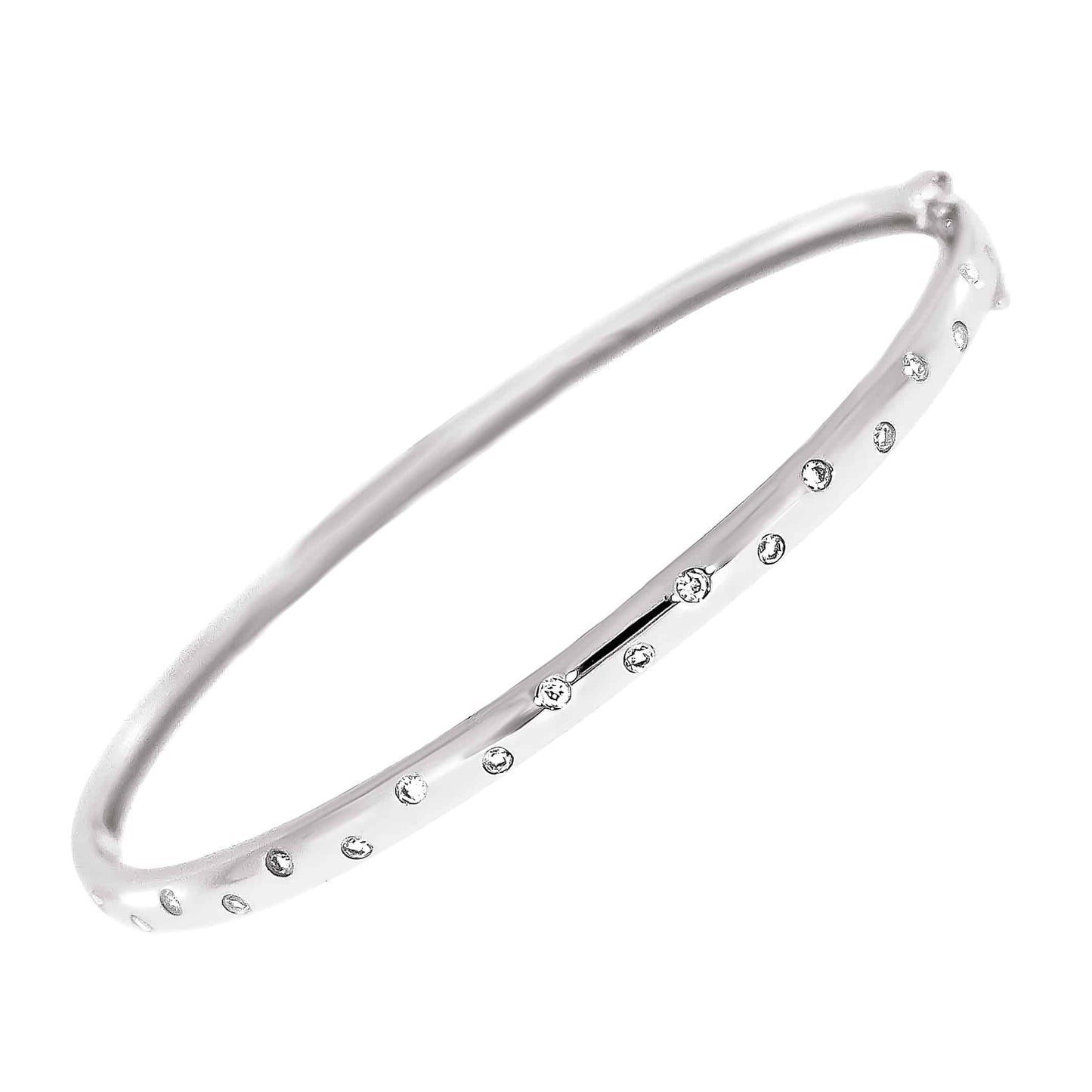 Armring i Hvitt Gull, 0,21ct - 0,30ct TW/SI Diamanter