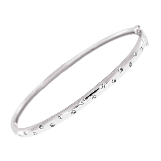 Armring i hvitt gull 0,21ct-0,30ct TW/SI