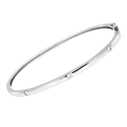 Armring i hvitt gull 0,21ct TW/SI - Diamanthuset