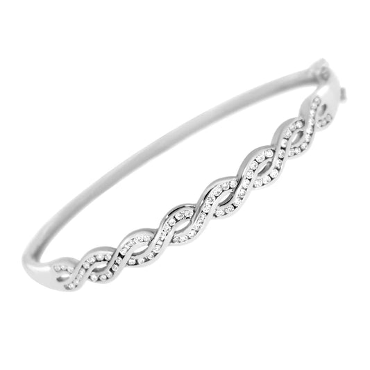 Armring i hvitt gull 1,15ct TW/SI - Diamanthuset