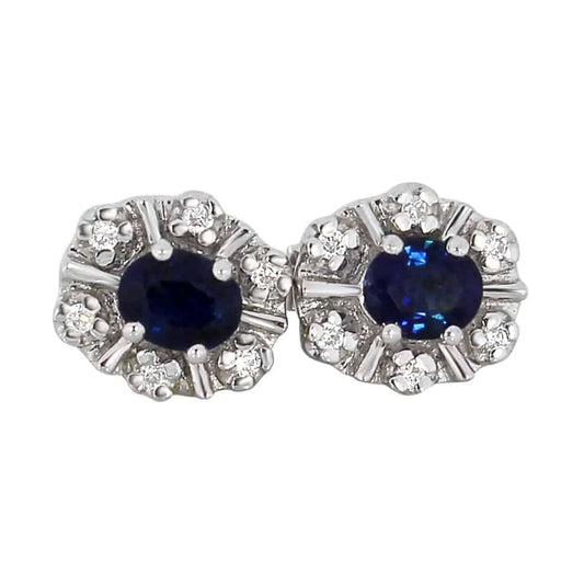 Diana Diamant øredobber med safir 0,06ct TW/SI - Diamanthuset