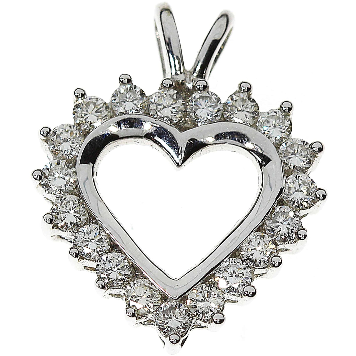 Diamant halssmykke i hvitt gull, 2.00CT TWSI - Diamanthuset