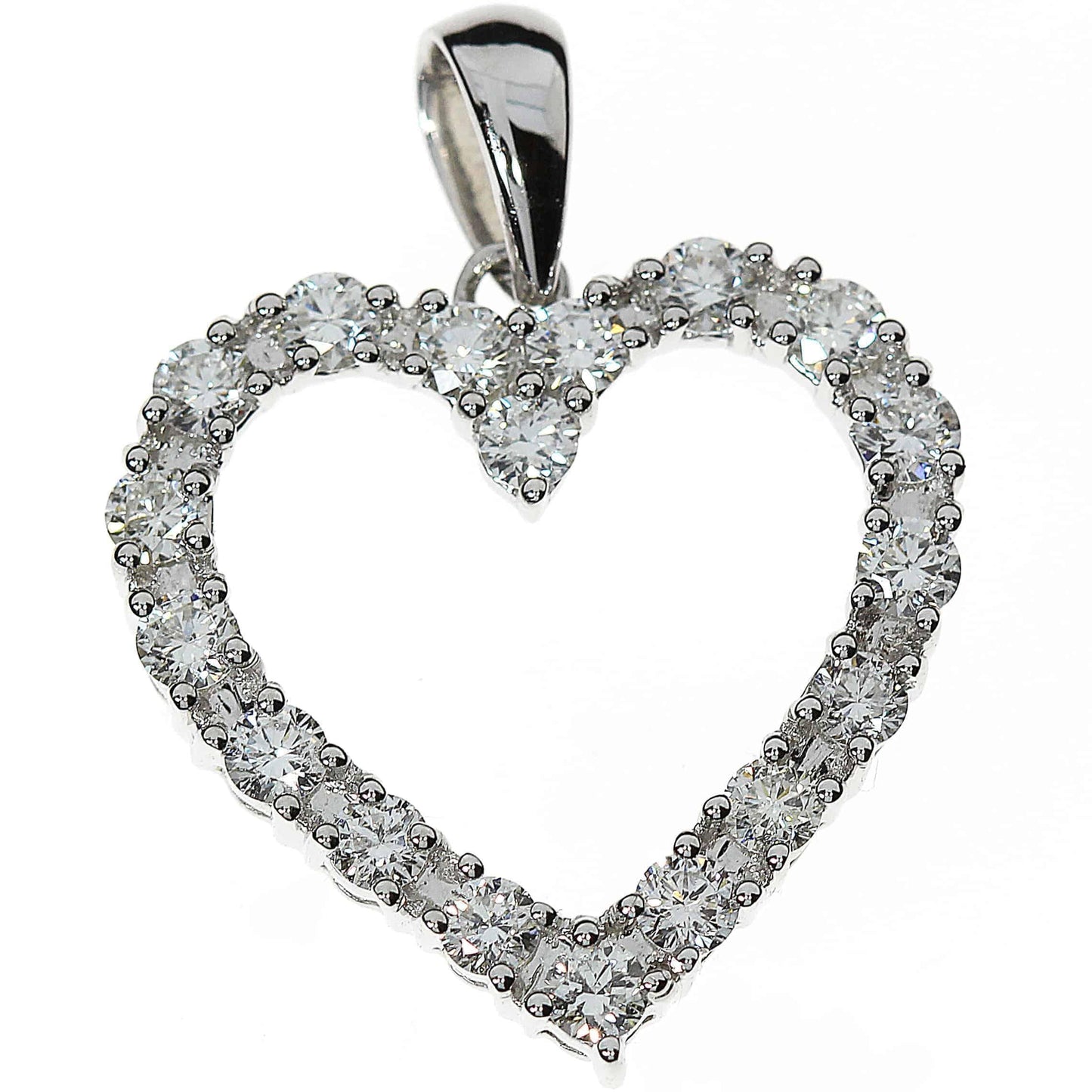 Diamanthalssmykke i hvitt gull, 1.00CT TWSI - Diamanthuset