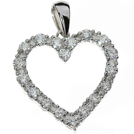 Diamanthalssmykke i hvitt gull, 1.00CT TWSI - Diamanthuset