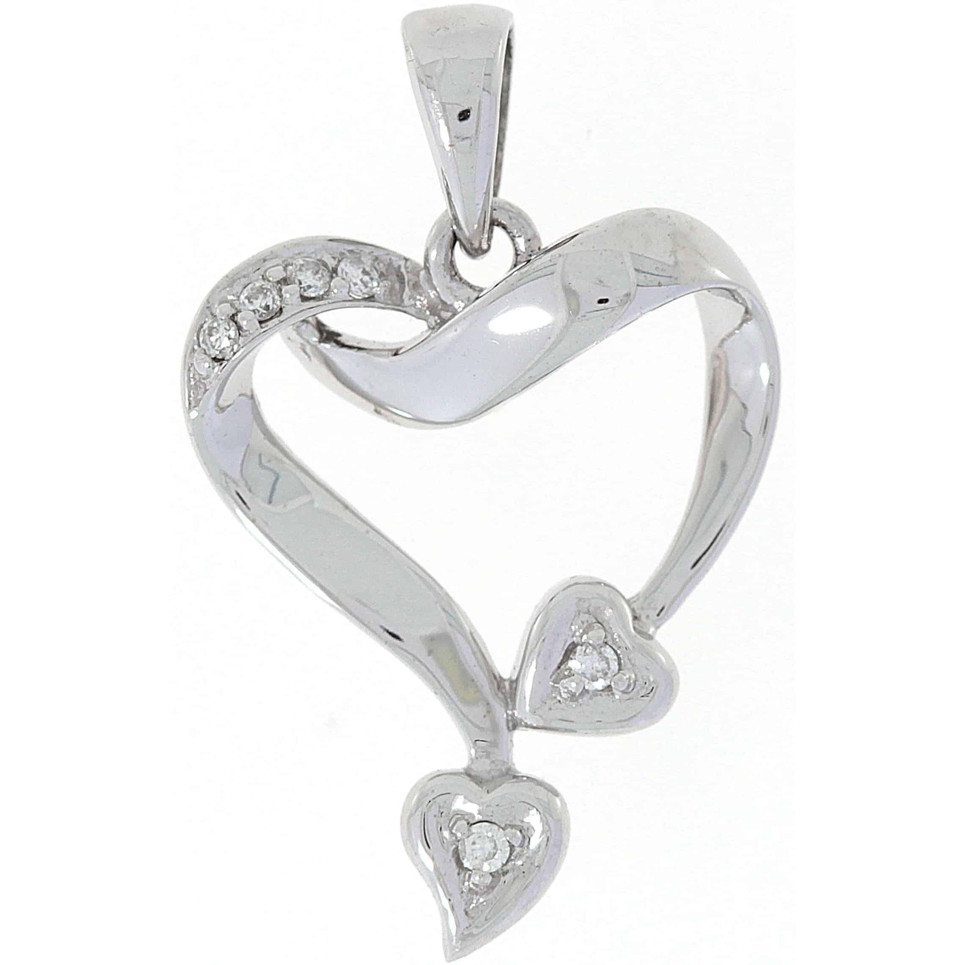 Diamant halssmykke i hvitt gull, 0.05ct TWSi - Diamanthuset