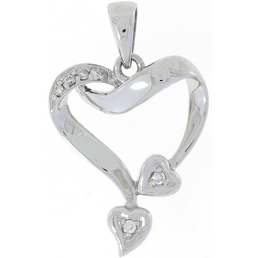Diamant halssmykke i hvitt gull, 0.05ct TWSi - Diamanthuset