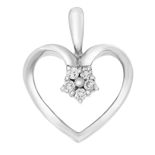 Diamant halssmykke i hvitt gull, 0.07ct TWSi - Diamanthuset