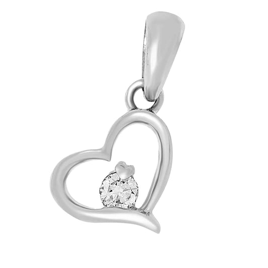 Diamant halssmykke i hvitt gull, 0.06CT TWSI - Diamanthuset