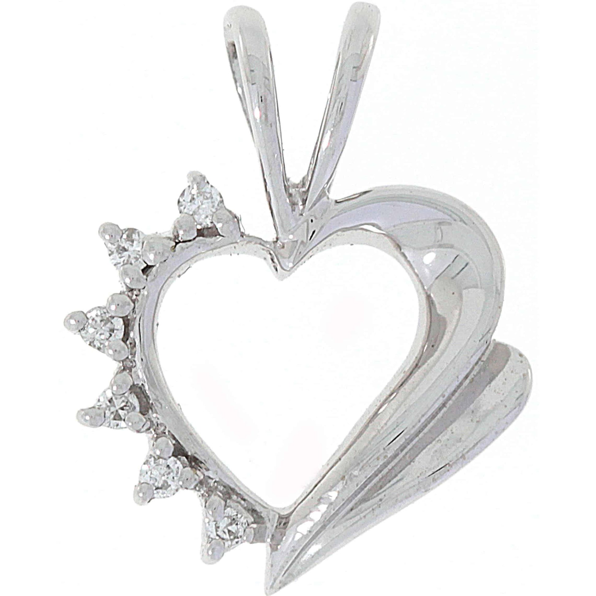 Diamant halssmykke i hvitt gull, 0.03CT TWSI - Diamanthuset