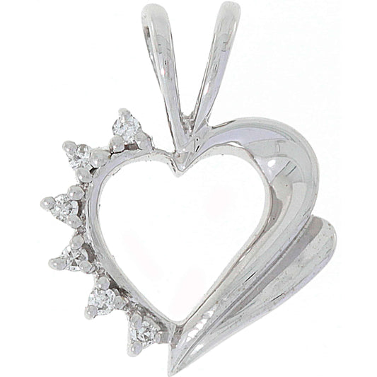 Diamant halssmykke i hvitt gull, 0.03CT TWSI - Diamanthuset